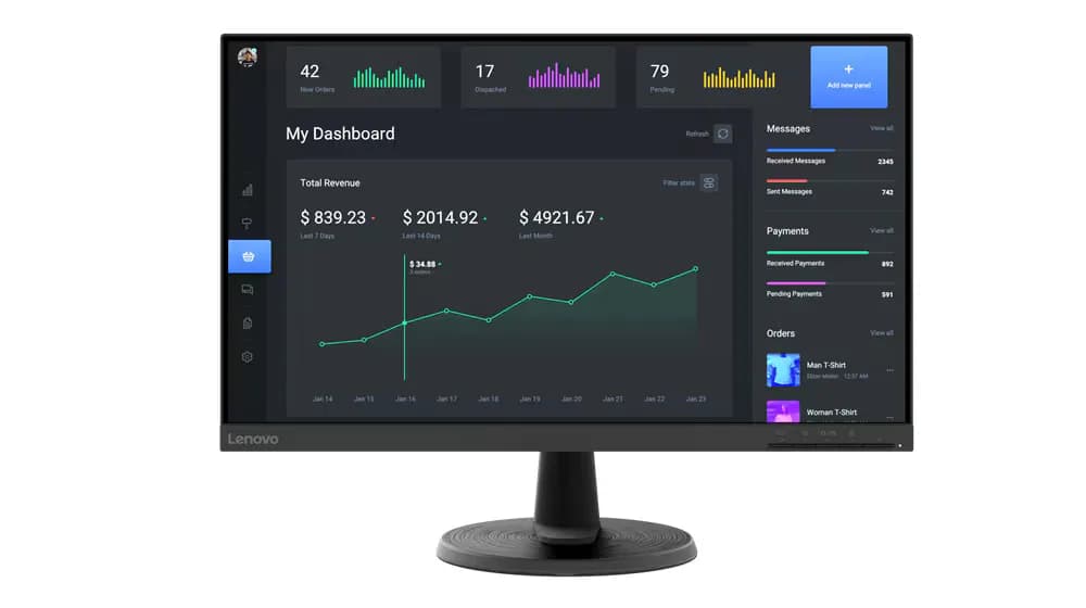 Lenovo C24-40 Monitor (63DCKAT6UK)