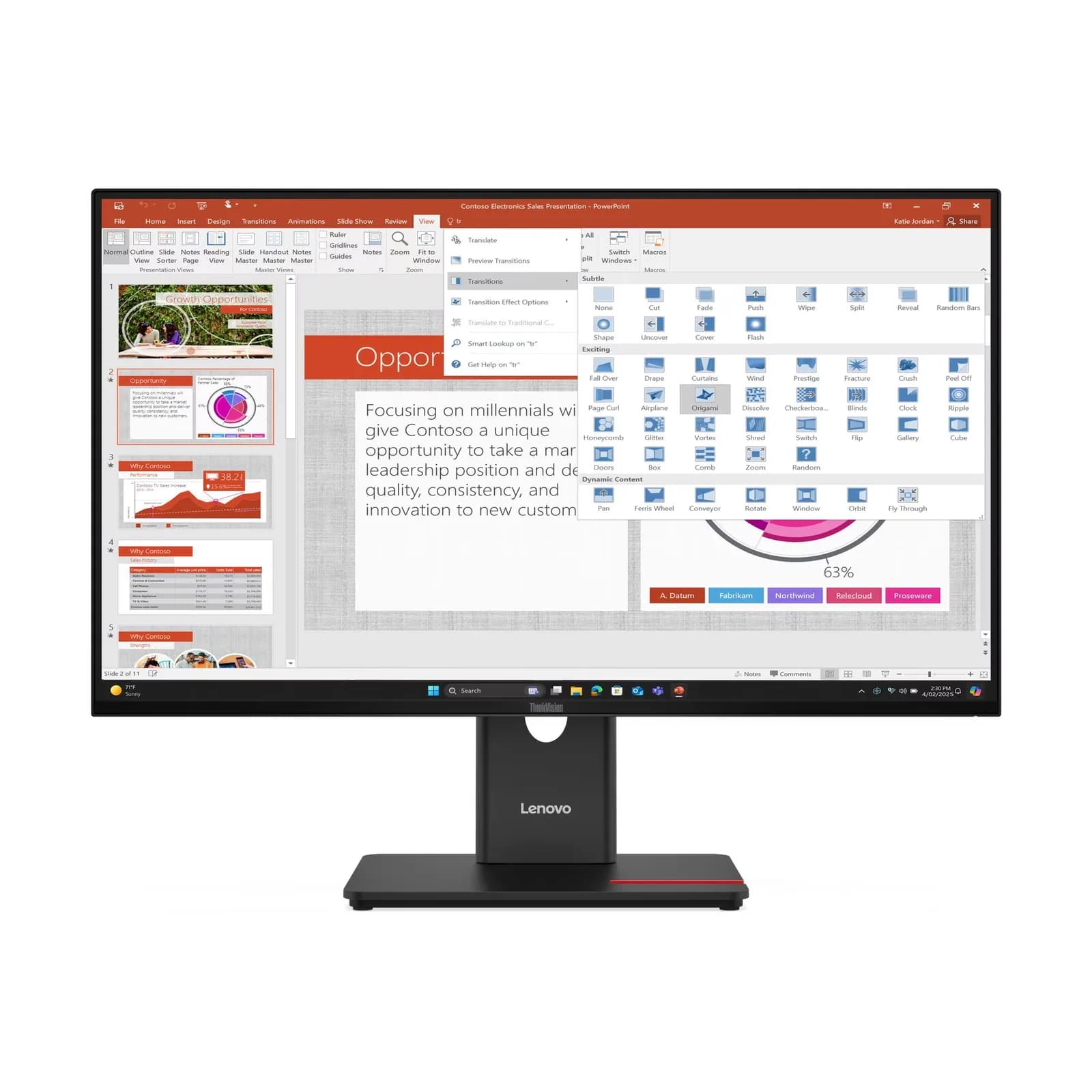 Lenovo ThinkVision T27-40 27 inch FHD Monitor