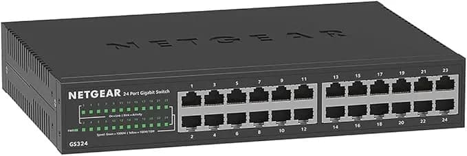 Netgear GS324-200EUS 24-Port Gigabit Unmanaged Ethernet Switch