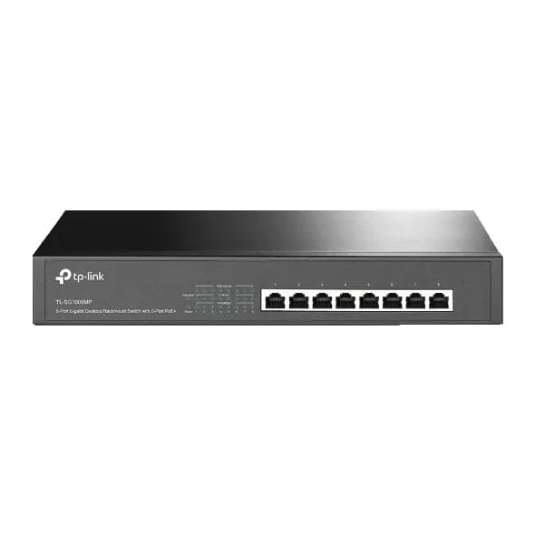 TP-LINK 8-Port Gigabit Desktop/Rackmount Switch with 8-Port PoE+ (TL-SG1008MP)