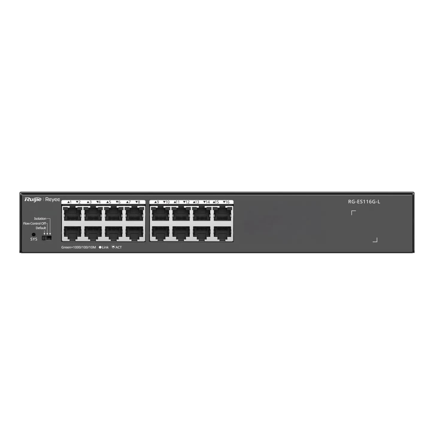 RG-ES116G-L, 16-Port 10/100/1000 Mbps Unmanaged Non-PoE Switch