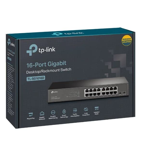 TP-Link TL-SG1016D 16-Port Gigabit Desktop/Rackmount Switch