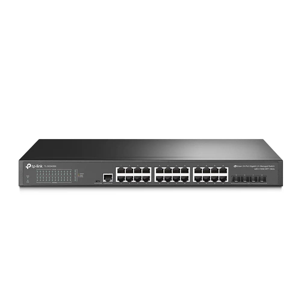 TP-Link 24-Port Gigabit L2+ Managed Switch 4 10GE SFP+ Slots