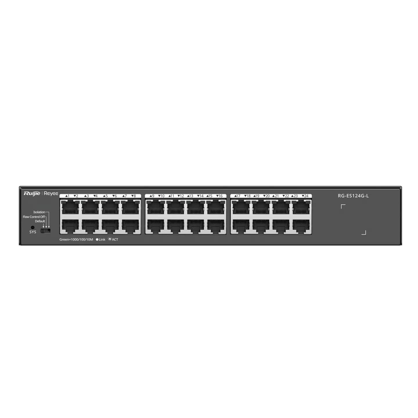 RG-ES124G-L, 24-Port 10/100/1000 Mbps Unmanaged Non-PoE Switch