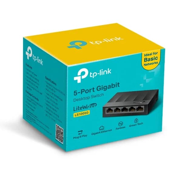TP-Link LS1005G 5-Port 10/100Mbps Desktop Network Switch