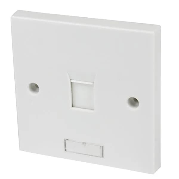 Single Face Plate For RJ45 (White)