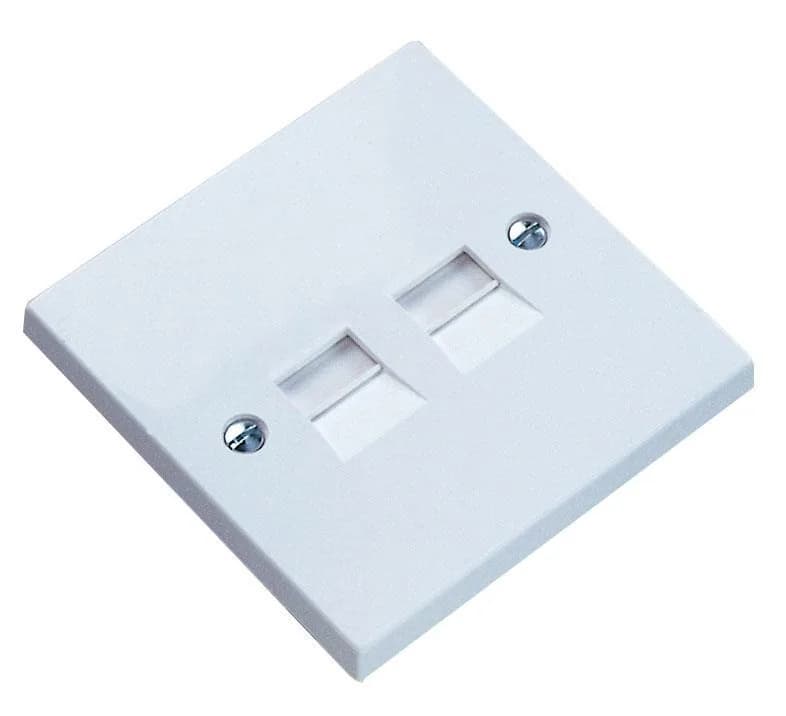 Double Face Plate For RJ45 (White)