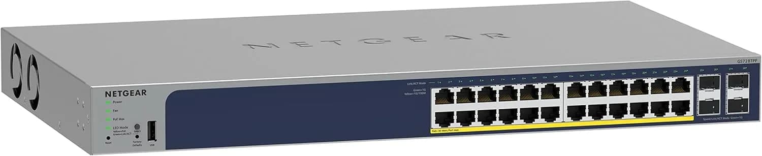 Netgear GS728TPP-300UKS 24-Port PoE+ Gigabit Smart Switch